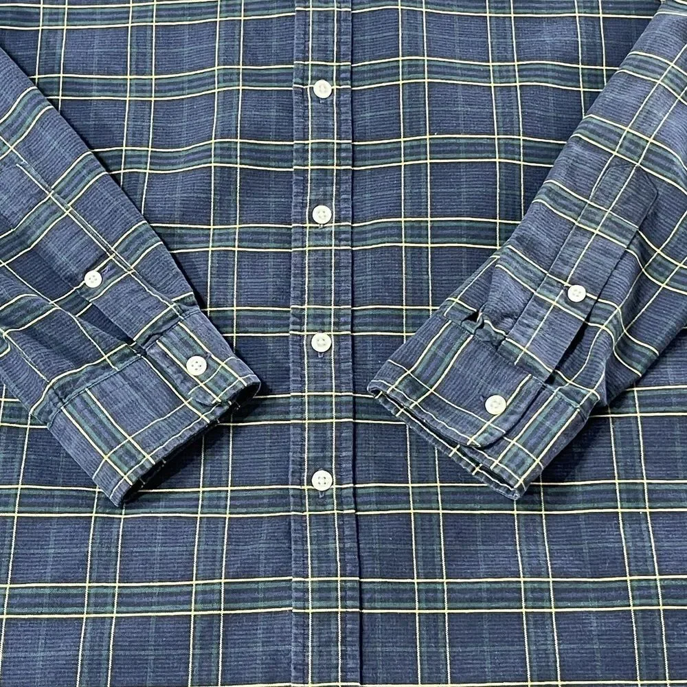 Ralph Lauren Shirt‎ Mens Large Blue Yellow Plaid Button Up Long Sleeve Casual - Picture 3 of 10
